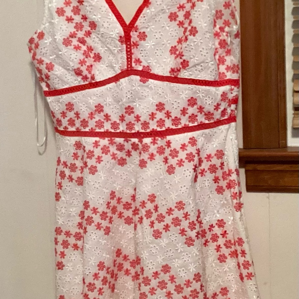 Blue Rain Red Mini Dress